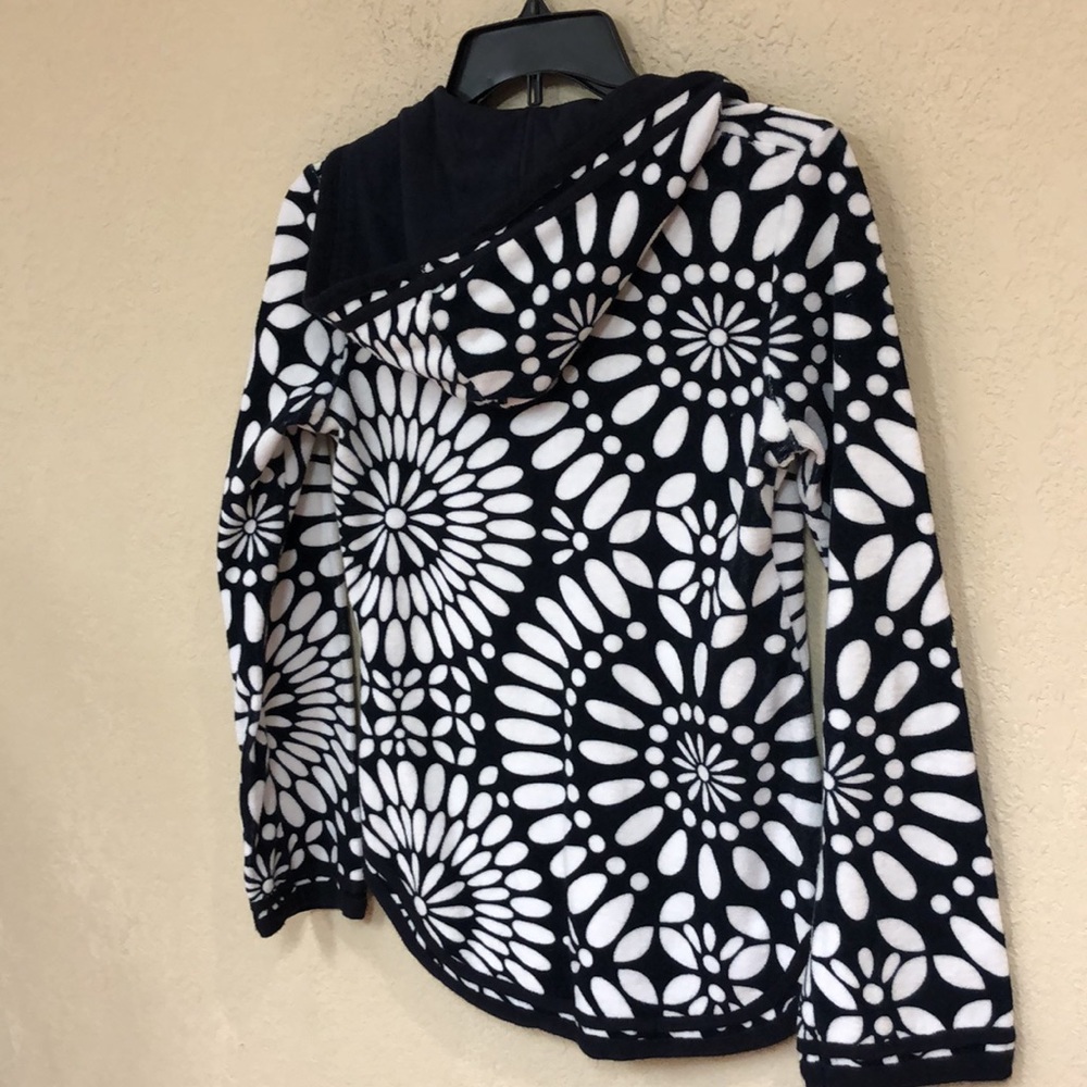 Tory Burch womans Wanda Towel Material Hooded Tunic Top Coverup V-neck size XS - Picture 7 of 8